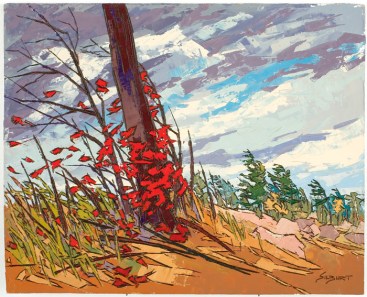 Windy day in Killarney. Painting by John Siburt. Author: Hrhpower Commons