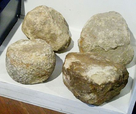 Mangonel shot used in the siege of Bedford Castle in 1284. Author Simon Speed. Public Domain