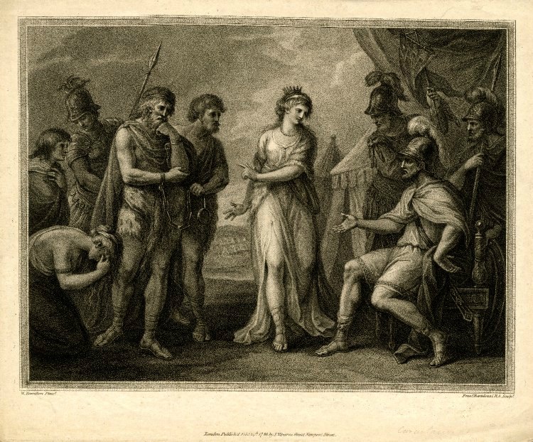 Cartimandua delivering Caractcus to the Romans