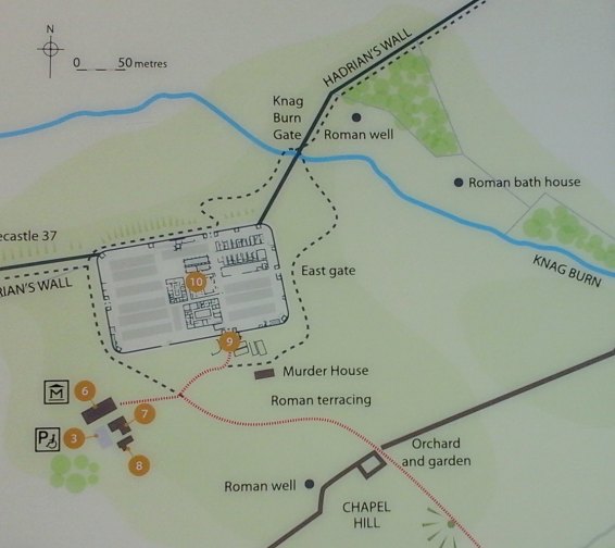 502 Map on display at the Visitor Centre (lower down the hill)