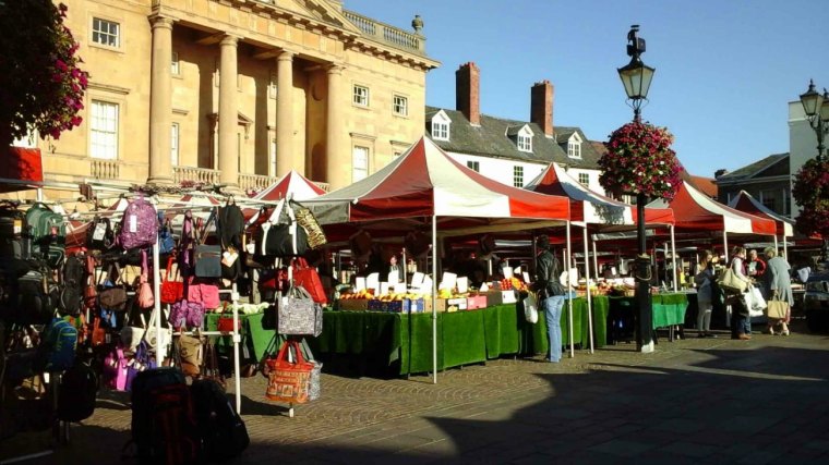 Old buildings around Market Square