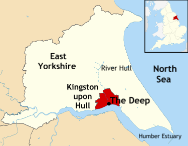Location of The Deep in Hull