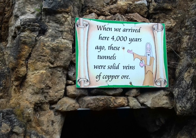 Information poster at the entrance to the underground mines